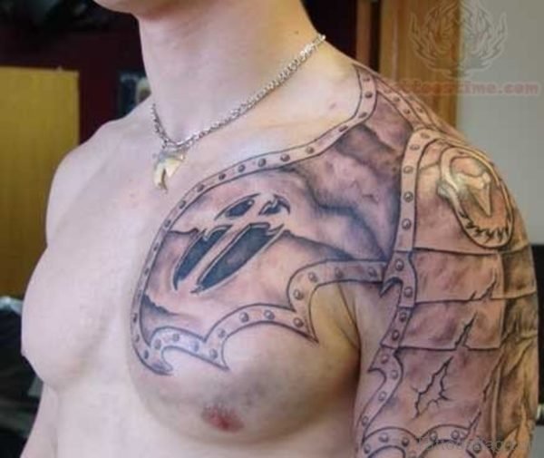 Grey Armor Tattoo