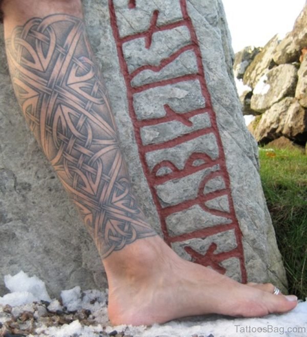 Grey Inked Celtic Tattoo 