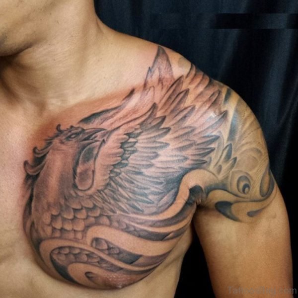 Grey Phoenix Tattoo