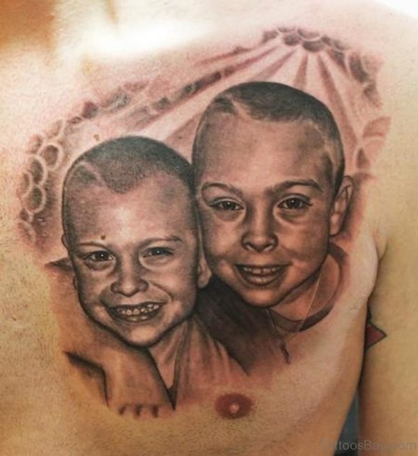 Grey Portrait Tattoo