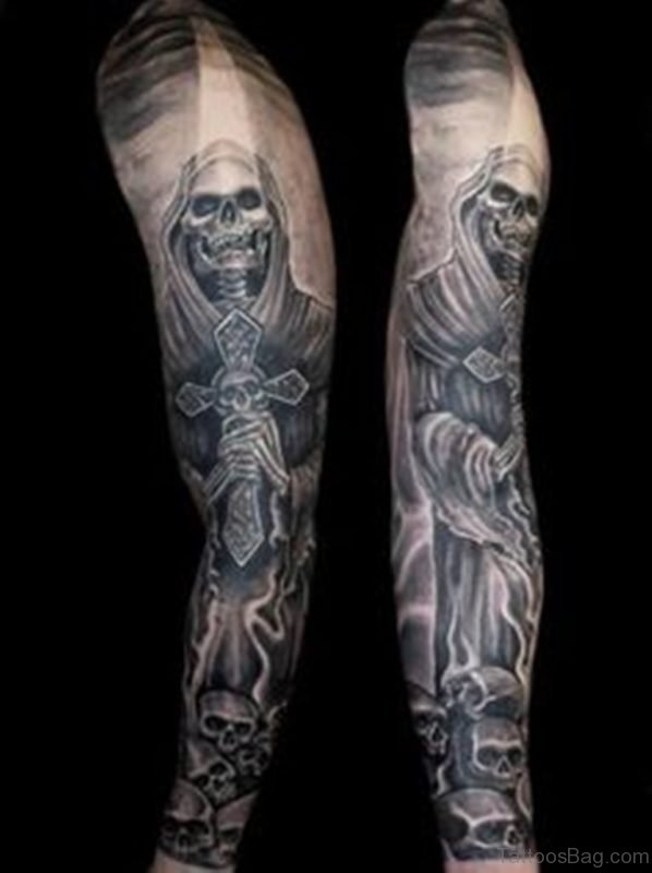 Grey Skull Tattoo 