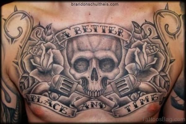 Gun And Skull Tattoo