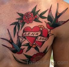 Heart And Flower Tattoo