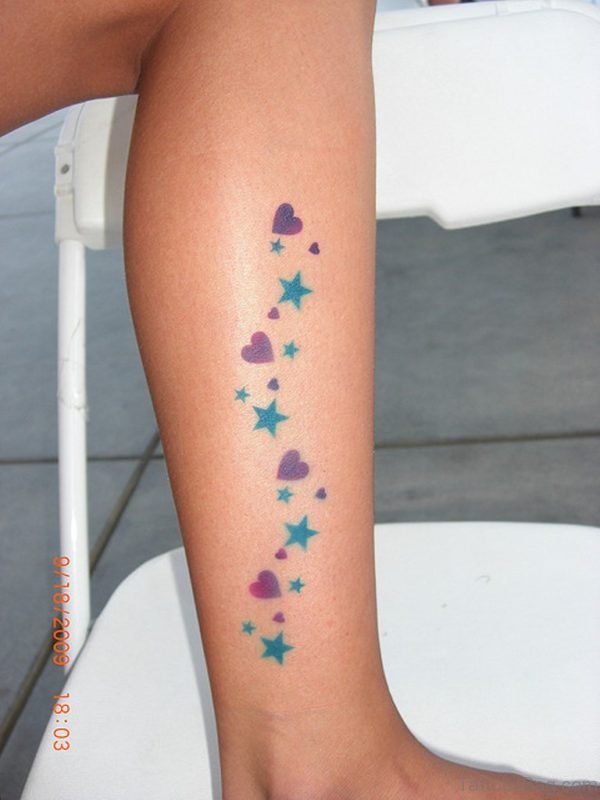 Heart And Stars Tattoo