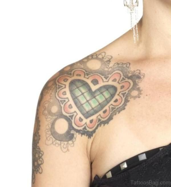 Heart Pattern Lace Tattoo
