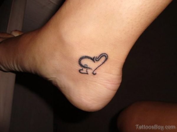 Heart Tattoo On Foot