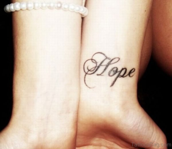 Hope Wording Tattoo