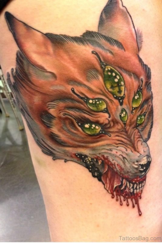 Horror Fox Tattoo