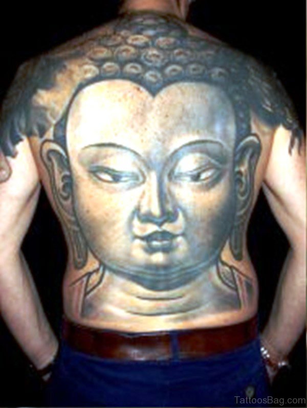 Huge Buddha Face On Back