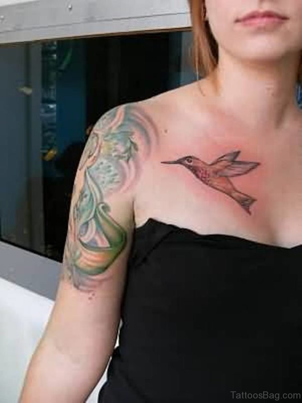 Hummingbird Tattoo For Girls