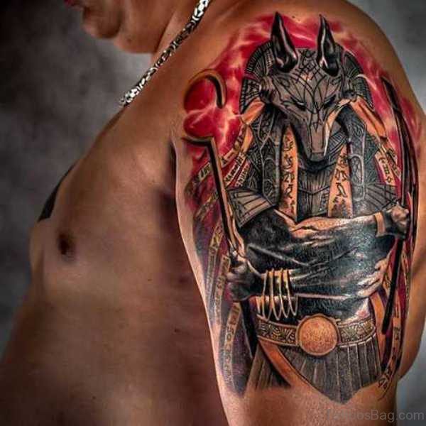 Hunter Wolf Tattoo