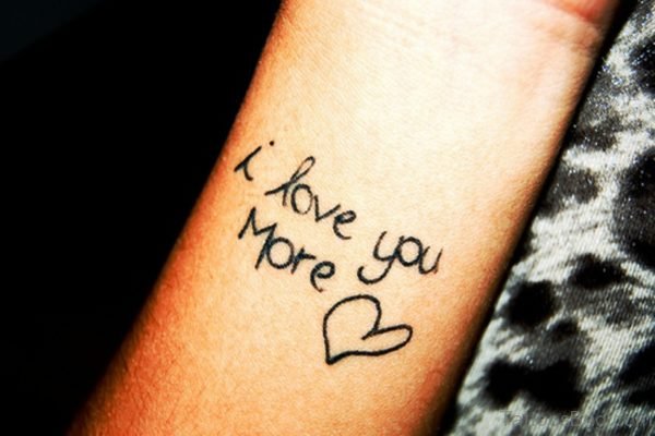 I Love You More Wrist Tattoo 