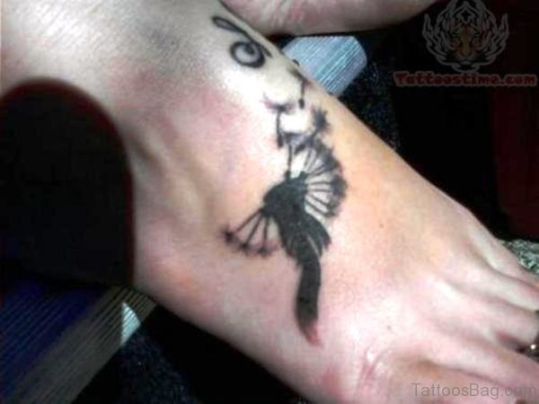 Image Of Dandelion Tattoo On Foot