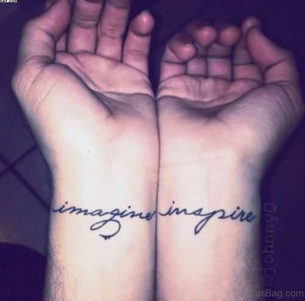 Imagine Inspire Wrist Tattoo