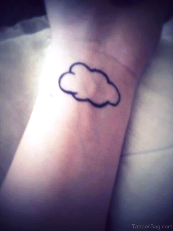 Impressive Cloud Tattoo On Wrist