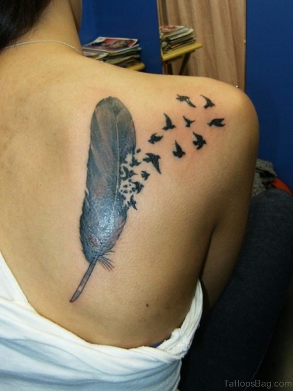Impressive Feather Tattoo