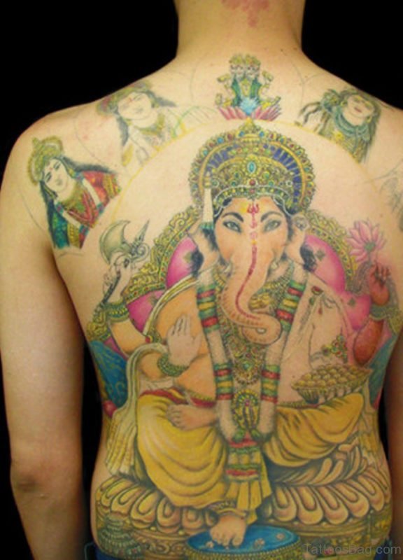 Impressive Ganesha Tattoo 