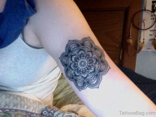 Impressive Mandala Arm Tattoo Design