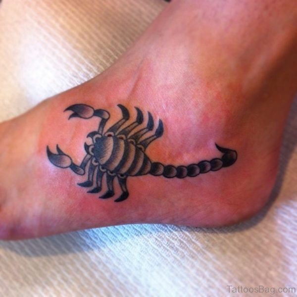 Impressive Scorpion Tattoo On Foot