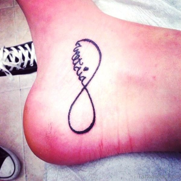 Infinity Sisters Tattoo On Foot 