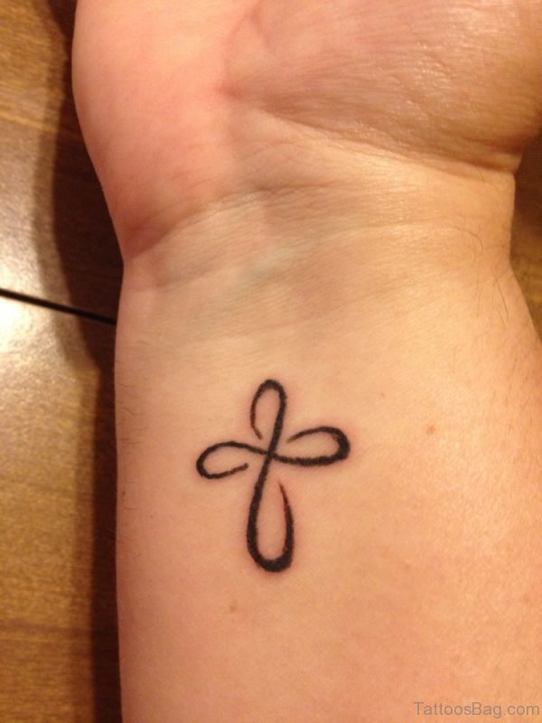 Infinty Design Cross Tattoo