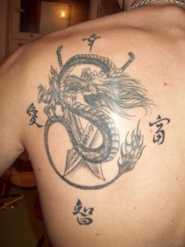 Japanese Dragon Design Tattoo