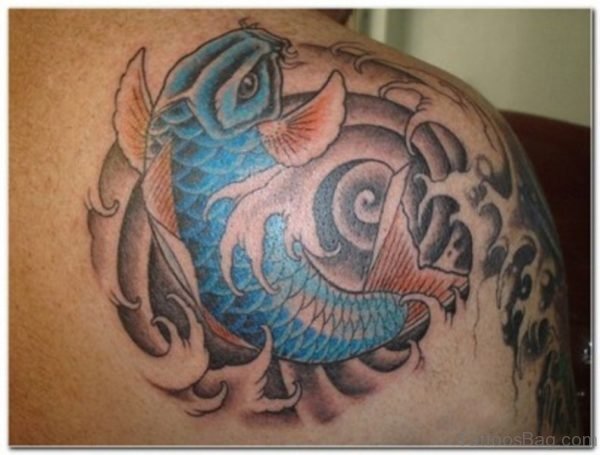 Japanese Tattoo In Fish Paten