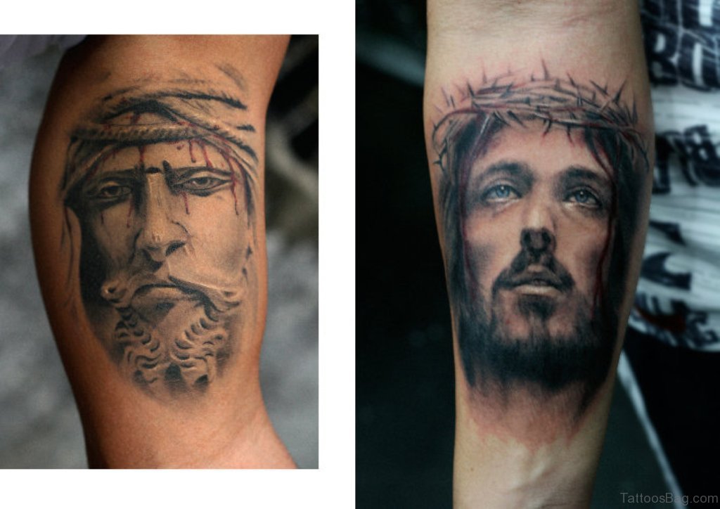 Tattoos Of Jesus On Arm