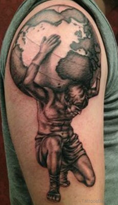 Jesus Holding Globe Tattoo