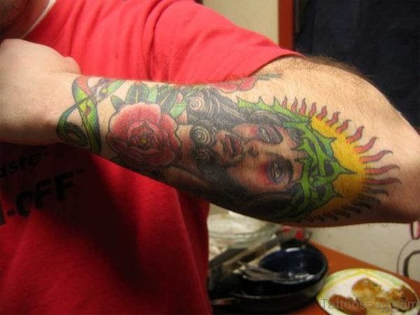 Jesus Tattoo On Arm Image