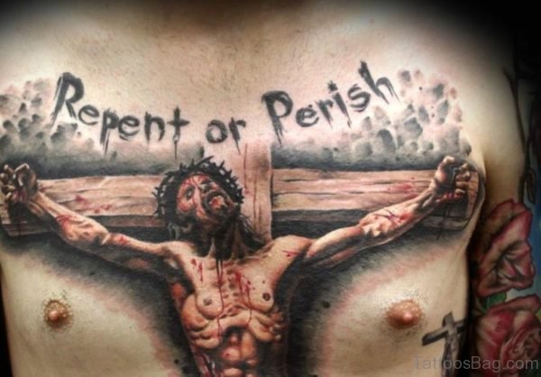 Jesus With Cross Tattoo