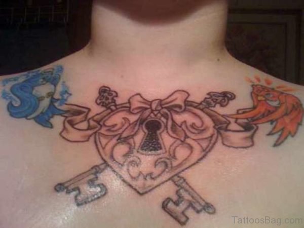 Keys And Heart Tattoo