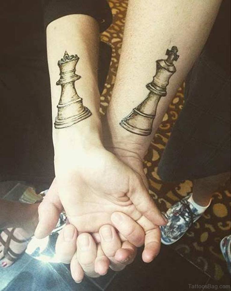 51 King and Queen Tattoos for Couples - StayGlam