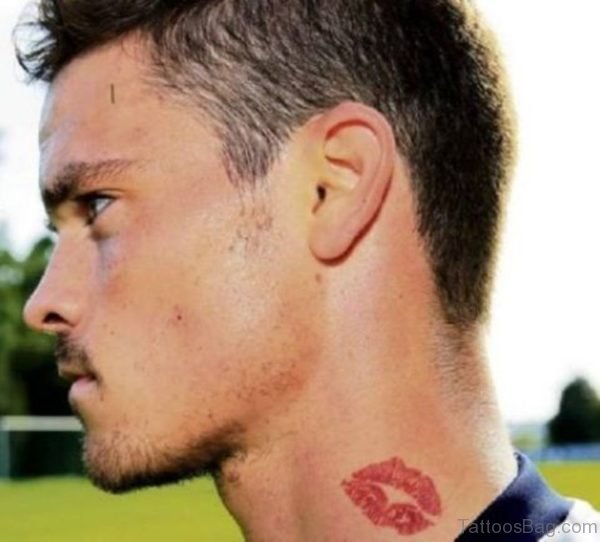 Kiss Tattoo On Neck