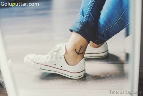 Latest Anchor Tattoo Design On Ankle
