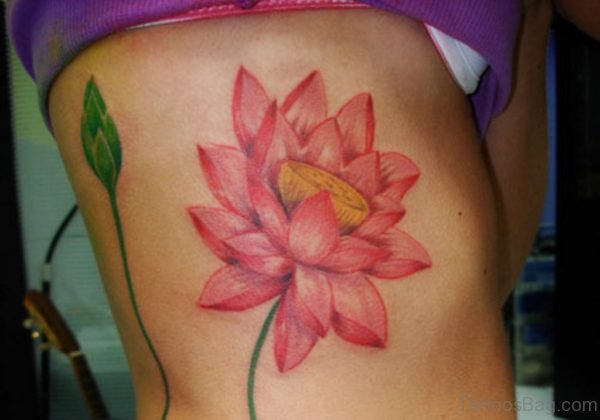 Leaf And Lotus Tattoo