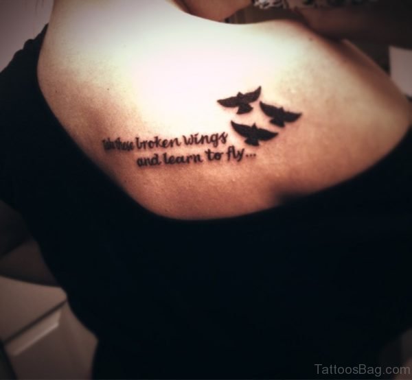 Learn To Fly Quote Tattoo