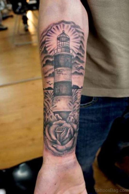 Lighthouse Tattoo On Arm 