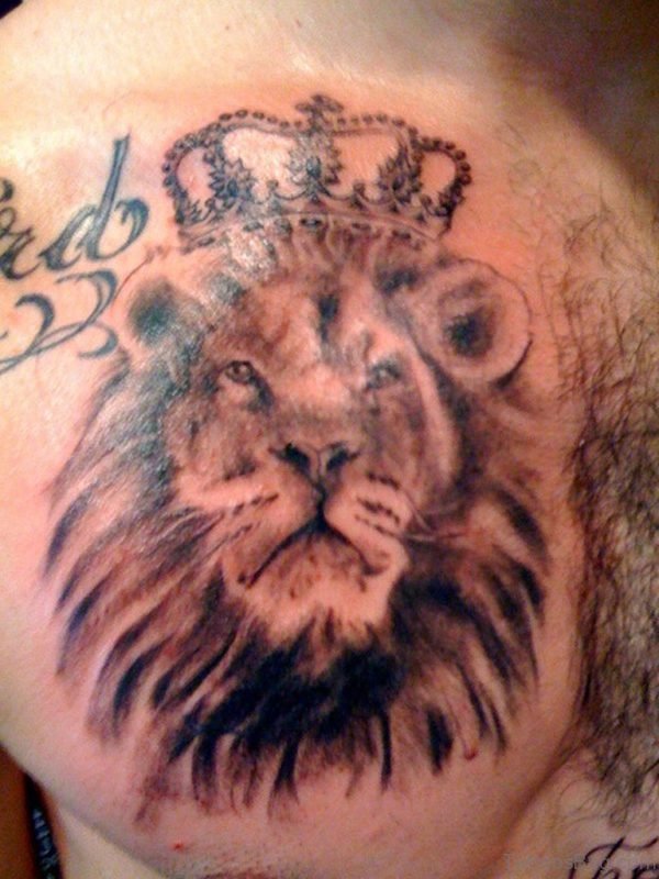Lion And Crown Tattoo