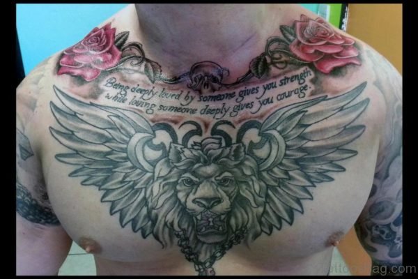 Lion And Wings Tattoo