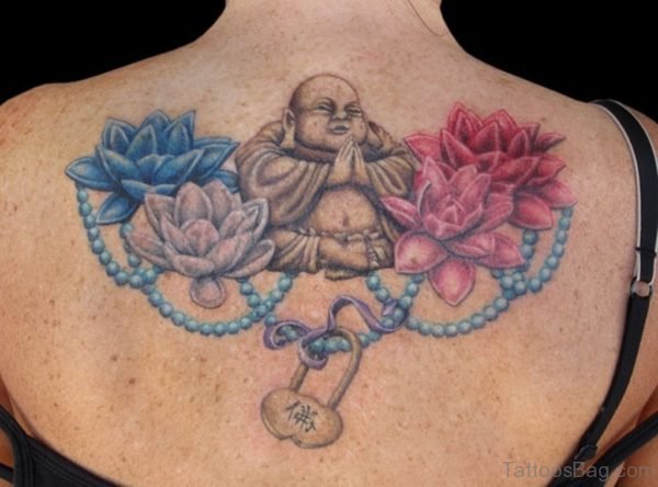 Lotus Flower And Buddha Tattoo