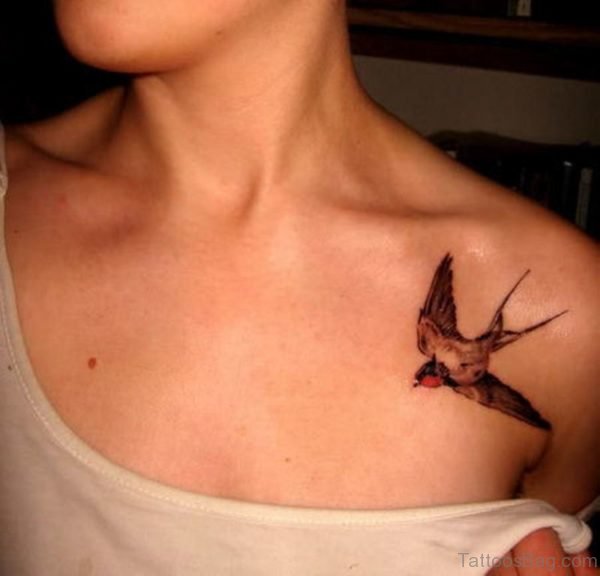Lovable Swallow Tattoo