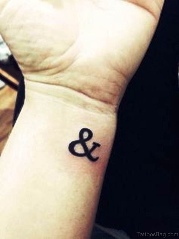 Lovely Ampersand Wrist Tattoo 
