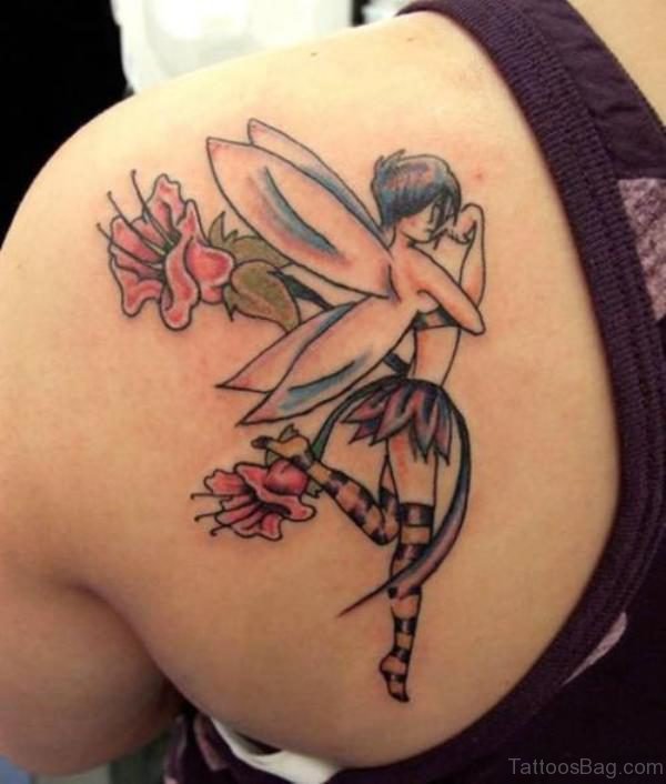Lovely Angel Tattoo Design