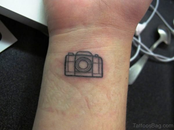 Lovely Camera Wrist Tattoo 