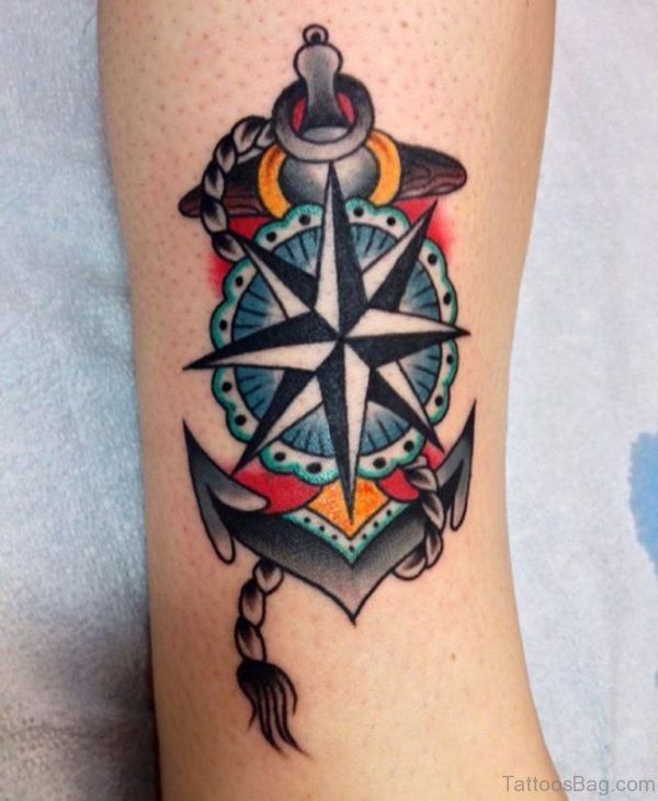 Lovely Compass Tattoo 