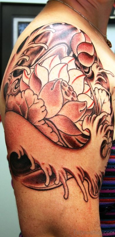 Lovely Designer Flower Tattoo 