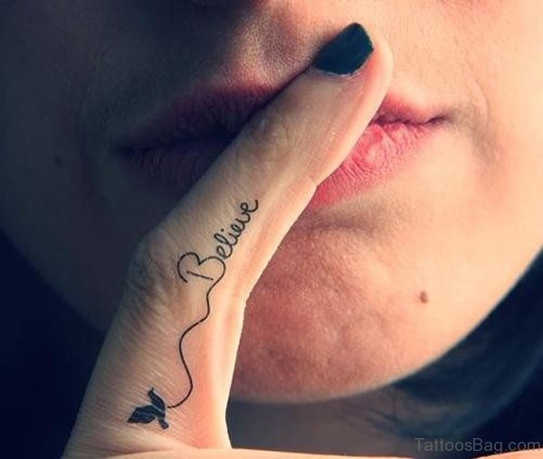 Lovely Finger Tattoo