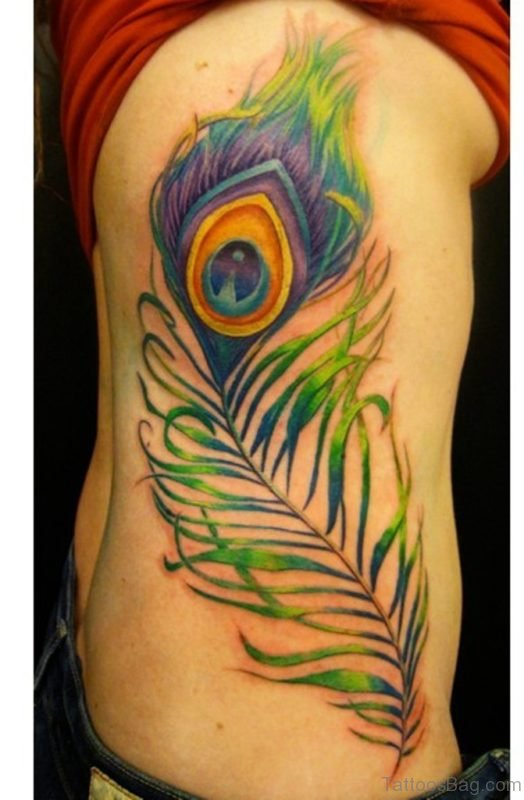 Lovely Peacock Feather Tattoo 