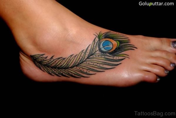 Lovely Peacock Feather Tattoo